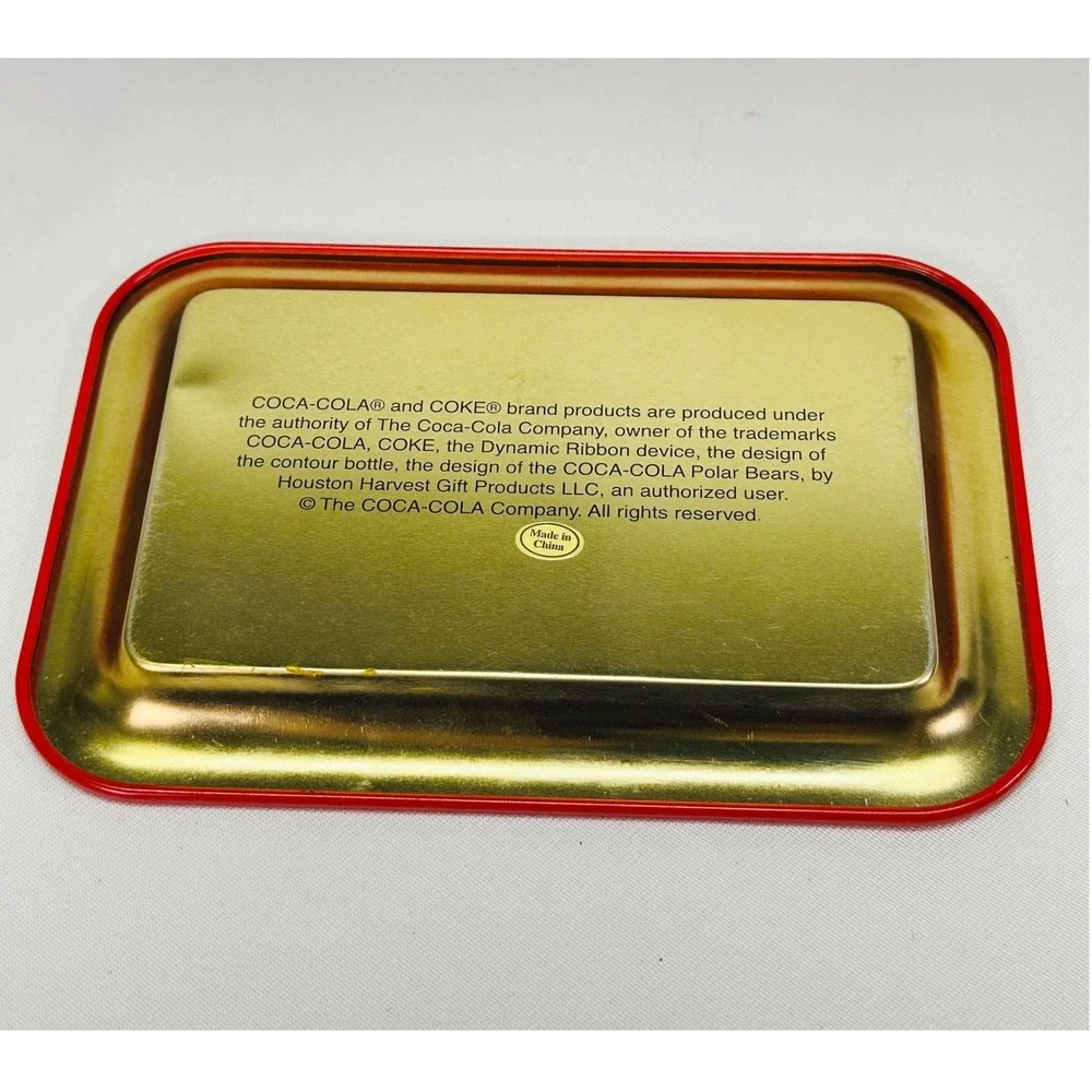 Coca-Cola Sundae Shoppe Polar Bear Metal Mini Serving Tray‎ Red White
